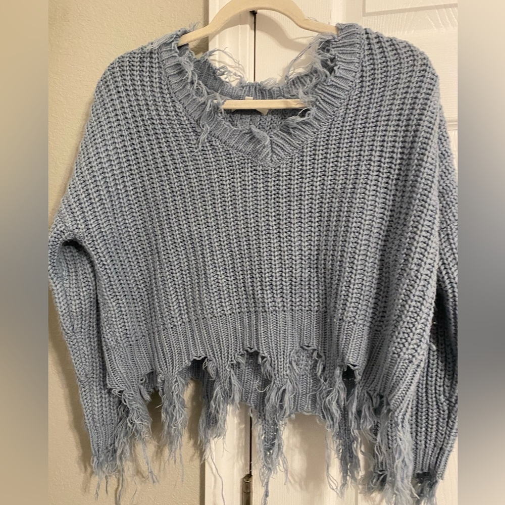 Jumper, S color blue love tree